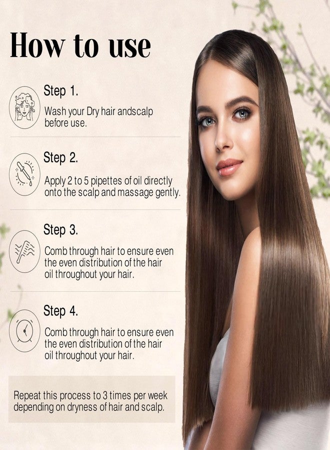 Aeshory Hair Oil - 5 IN 1 Hair Care Oil with Rosemary, Castor, Argan, Vitamin E, and Avocado for Hair Growth and Strengthening - Nourishing and Volumizing 3.38 fl oz - Image 5